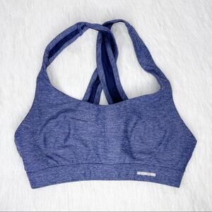 AERIE / blue space dye racerback bra / S